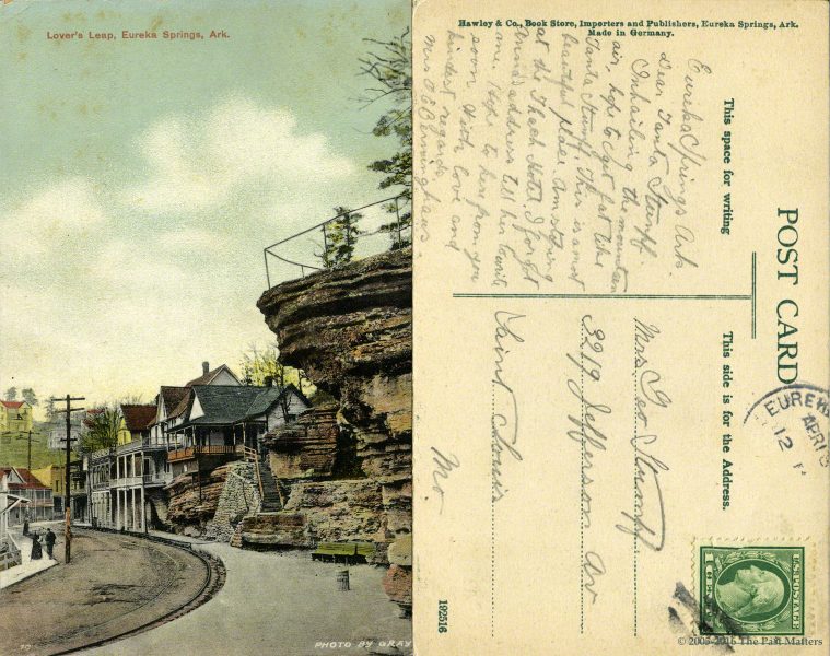 Lover's Leap in Eureka Springs, Arkansas about 1909